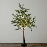 Nearly Natural 3ft. Green Lighted Cypress Indoor Artificial Tree