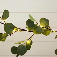 Nearly Natural 6.5ft. Green Lighted Eucalyptus Indoor Garland