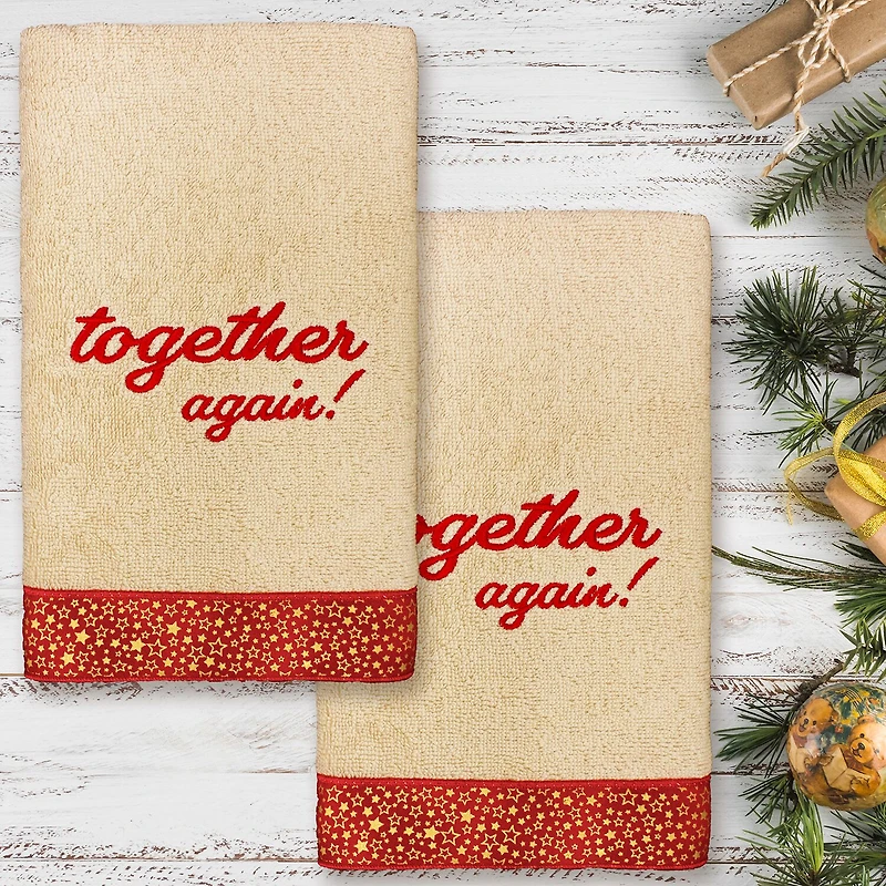 Linum Home Textiles Xmas Together Again 2-pc. Hand Towel