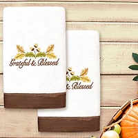 Linum Home Textiles Blessed Embroidered 2-pc. Hand Towel