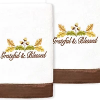 Linum Home Textiles Blessed Embroidered 2-pc. Hand Towel