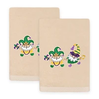 Linum Home Textiles Mardi Gras Gnomes Embroidered 2-pc. Hand Towel