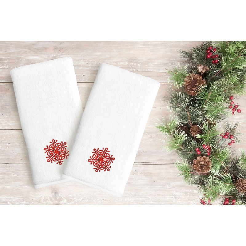 Linum Home Textiles Snow Flake 2-pc. Hand Towel