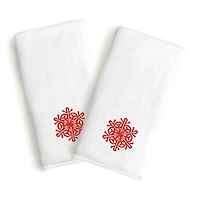 Linum Home Textiles Snow Flake 2-pc. Hand Towel