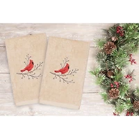 Linum Home Textiles Christmas Cardinal 2-pc. Hand Towel