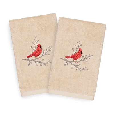 Linum Home Textiles Christmas Cardinal 2-pc. Hand Towel