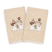 Linum Home Textiles Christmas Snow Family 2-pc. Hand Towel