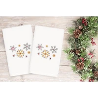 Linum Home Textiles Christmas Snowfall 2-pc. Hand Towel