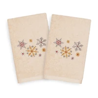Linum Home Textiles Christmas Snowfall 2-pc. Hand Towel