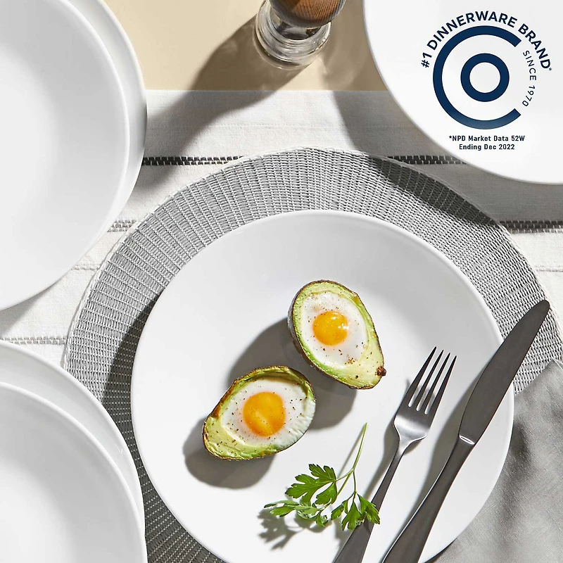 Corelle Shimmering White 32-pc. Glass Dinnerware Set
