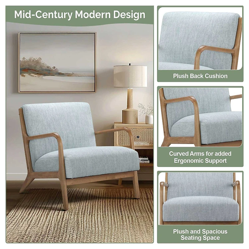 INK+IVY Novak Mid Century Modern Armchair