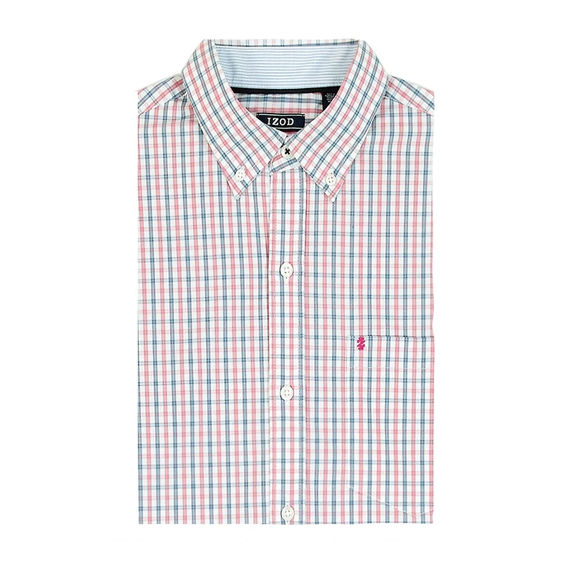 IZOD Performance Comfort Mens Long Sleeve Classic Fit Stretch Fabric Button-Down Shirt