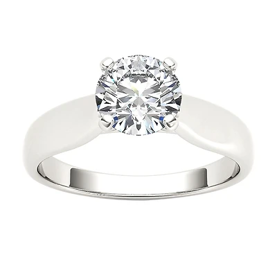 Womens / CT. Natural White Diamond 14K Gold Round Solitaire Engagement Ring