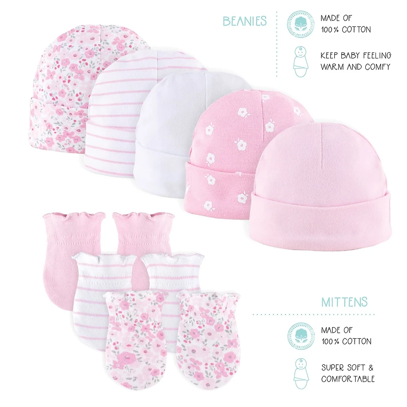 The Peanutshell 0-3m Floral Love Baby Girls 23-pc. Baby Clothing Set