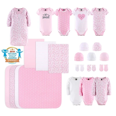 The Peanutshell 0-3m Floral Love Baby Girls 23-pc. Baby Clothing Set