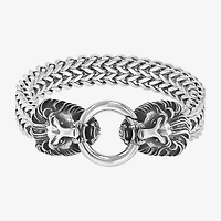 Mens Stainless Steel Solid Inch Link Bracelet