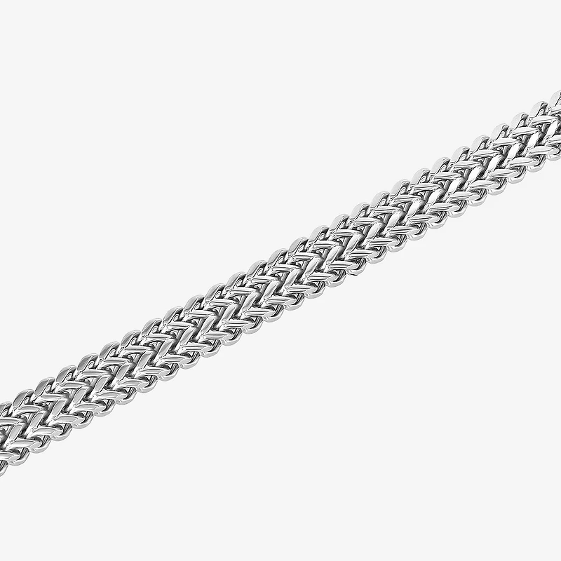 Mens Stainless Steel Solid Inch Link Bracelet