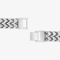 Mens Stainless Steel Solid 8 1/2 Inch Link Bracelet
