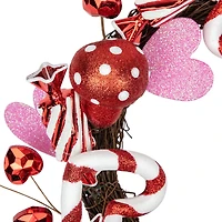 Northlight 16in Red And White Candies And Hearts Valentine'S Day Wreath