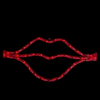 Northlight 17.5in Lighted Red Lips Window Silhouette Decoration Valentines Day Yard Art