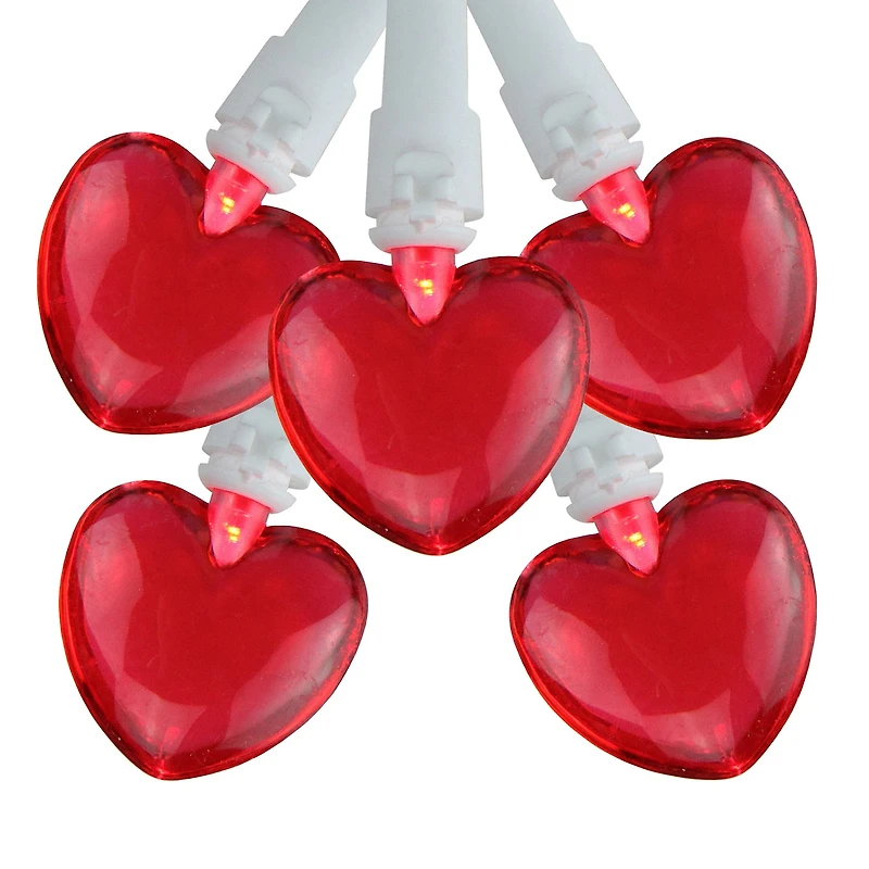 Northlight 20-Count 4.75ft Red Led Mini Hearts Valentine'S Day Wire String Lights
