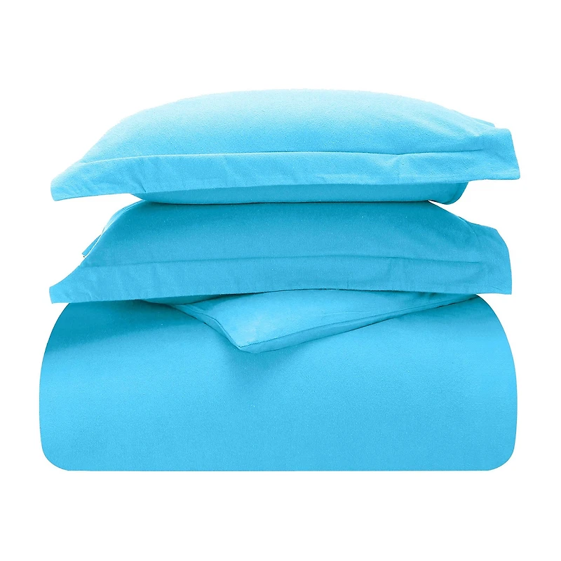 SUPERIOR® Solid Cotton Heavyweight Warm Reversible Duvet Cover