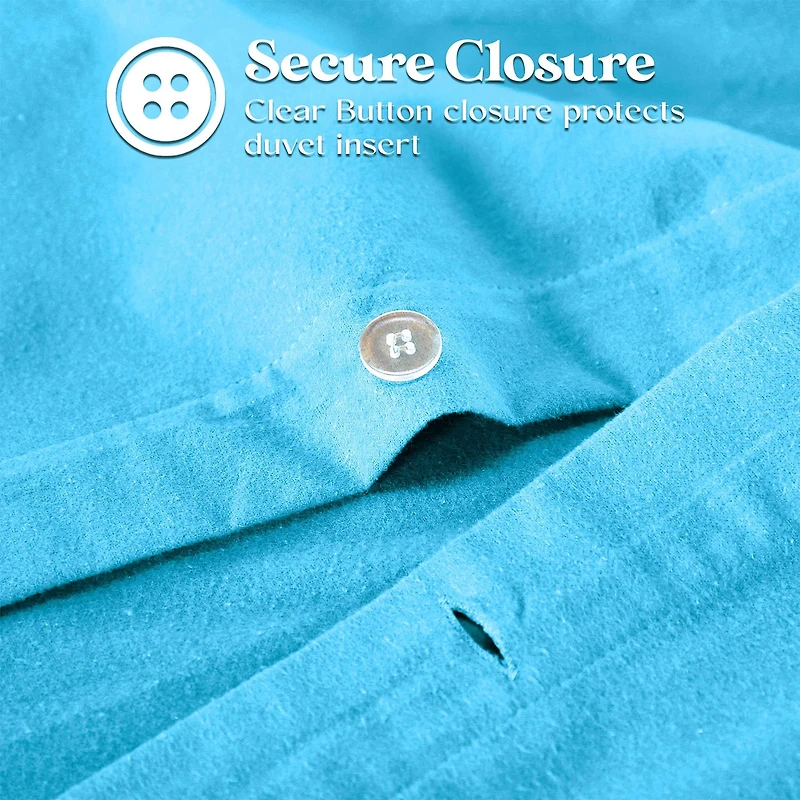 SUPERIOR® Solid Cotton Heavyweight Warm Reversible Duvet Cover
