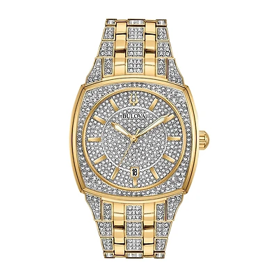 Bulova Phantom Mens Two Tone Stainless Steel Bracelet Watch 98b323