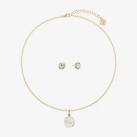 Liz Claiborne Mom Pendant Necklace And Stud Earring Womens 2-pc. Jewelry Set