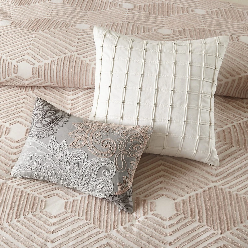 INK+IVY Ellipse 3pc Cotton Jacquard Duvet Cover Set