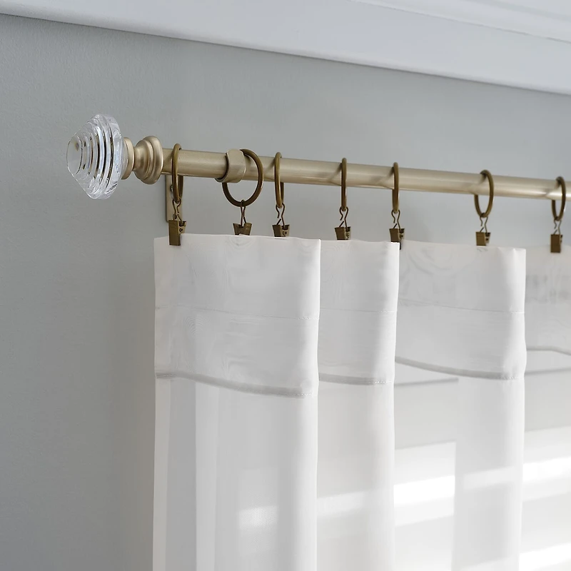 Liz Claiborne Lisette Rod Pocket Sheer Single Curtain Panel