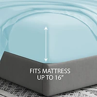 Cathay Home Easy Fit Modern Sheet Set With Bonus Pillowcases
