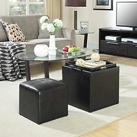 Convenience Concepts Designs4comfort Cushioned Ottoman