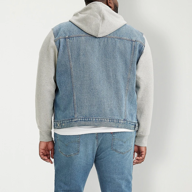 Levi's® Big and Tall Hybrid Hoody Trucker Mens Hooded Lightweight Denim Jacket
