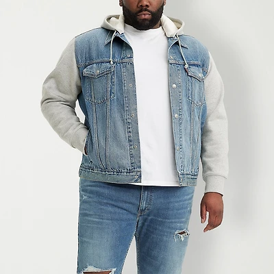 Levi's® Big and Tall Hybrid Hoody Trucker Mens Hooded Lightweight Denim Jacket