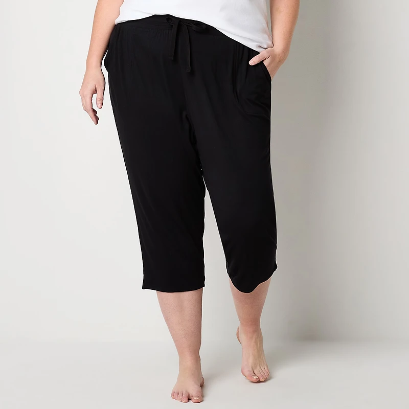 Liz Claiborne Cool and Calm Womens Plus Pajama Capri Pant