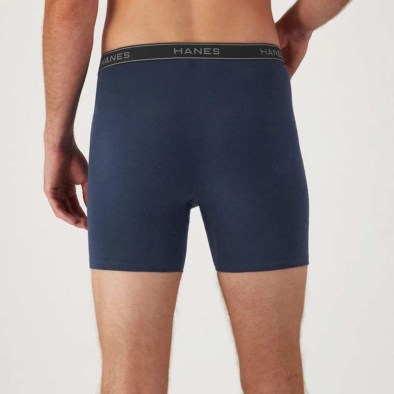 Hanes Cotton Mens 4 Pack Boxer Briefs J742a4