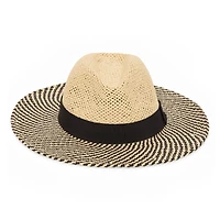 a.n.a Straw Striped Brim Womens Panama Hat