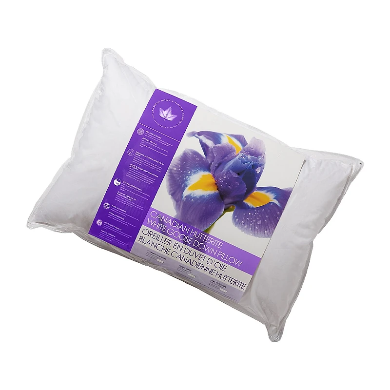 Canadian Down & Feather Company 725 Loft Hutterite White Goose Pillow - Medium Support