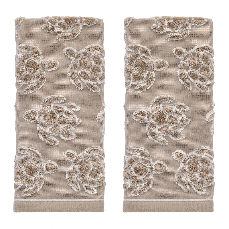 Saturday Knight Turtle Sculpted 2-pc. Embellished Animal Print Hand Towel