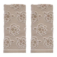 Saturday Knight Turtle Sculpted 2-pc. Embellished Animal Print Hand Towel