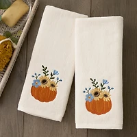 Saturday Knight Pumpkin Bouquet 2-pc. Hand Towel