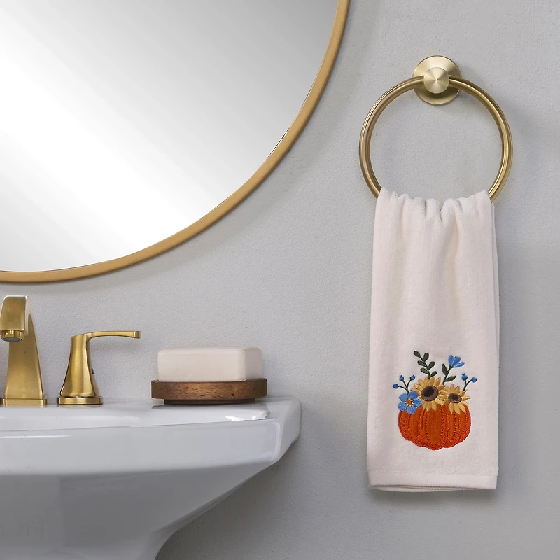 Saturday Knight Pumpkin Bouquet 2-pc. Hand Towel