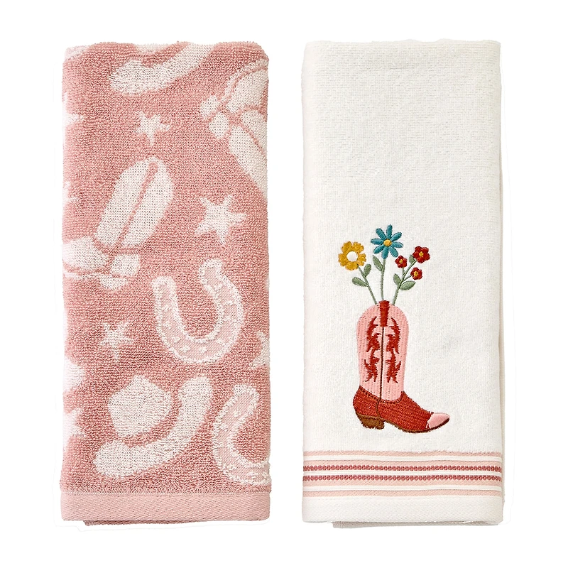 Saturday Knight Flowers In Boot 2-pc. Hand Towel