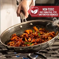 Hell's Kitchen Hybrid Stainless Steel 12" Wok