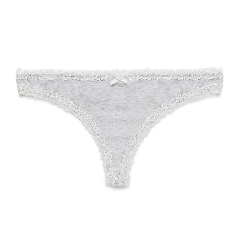 Arizona Body Cotton with Lace Thong