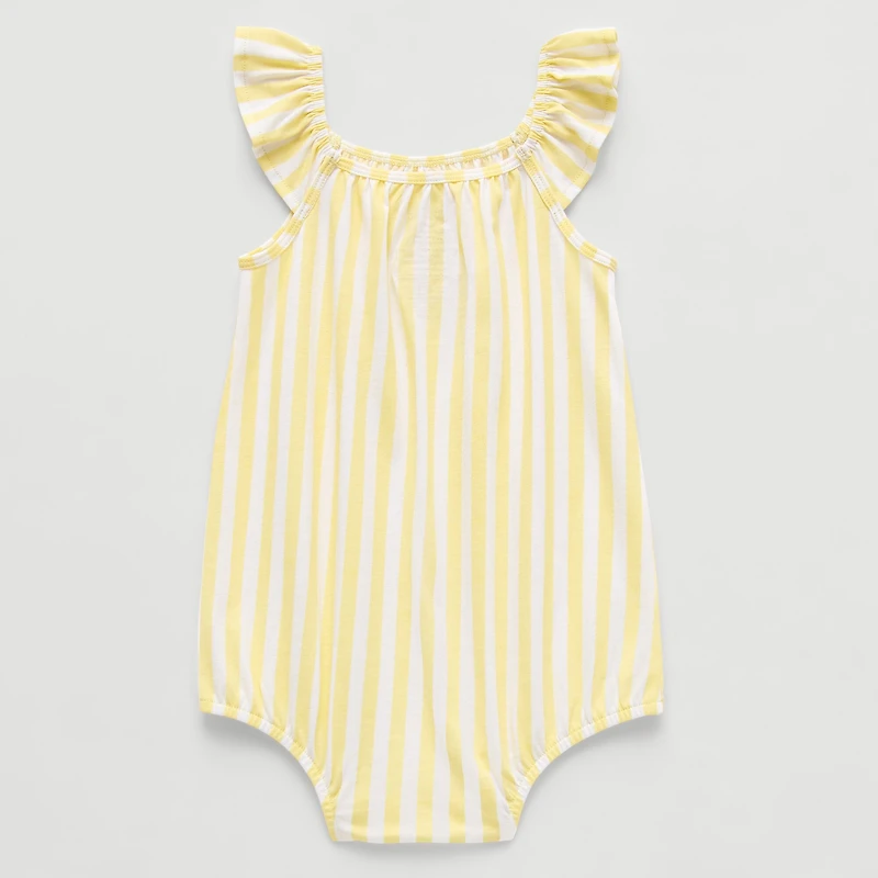 Okie Dokie Baby Girls Sleeveless Striped Romper