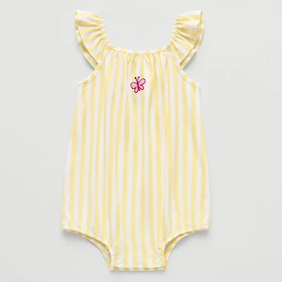 Okie Dokie Baby Girls Sleeveless Striped Romper