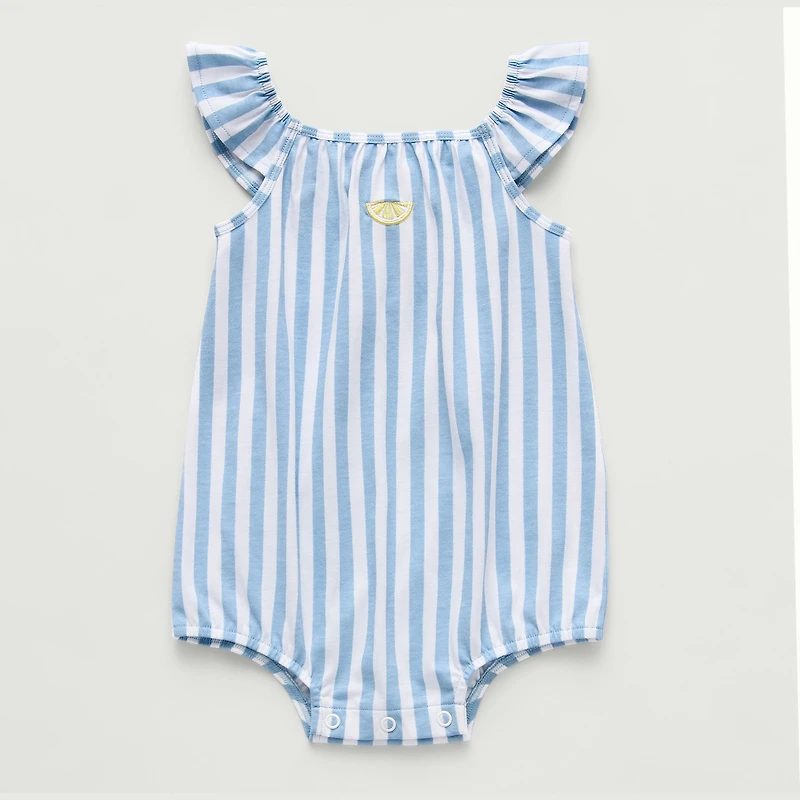 Okie Dokie Baby Girls Sleeveless Striped Romper