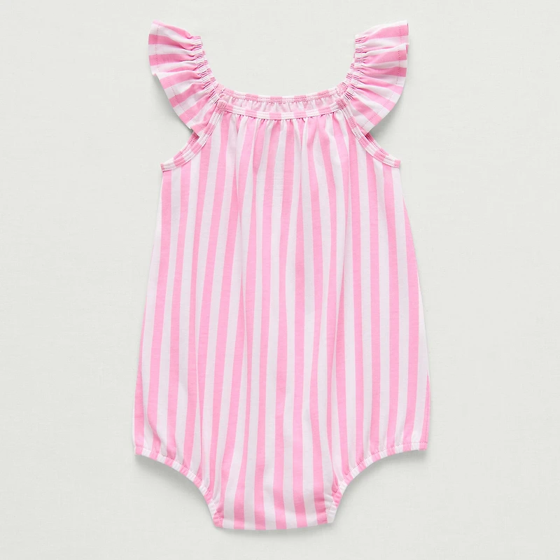 Okie Dokie Baby Girls Sleeveless Striped Romper
